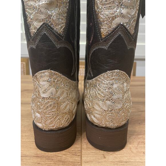 Tanner Mark Women's Horma 960 Western Boots Brown Leather Blunt Toe Size 8 NIB - Picture 9 of 16